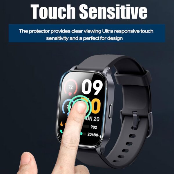 Blueshaweu Protector de pantalla compatible con reloj inteligente TOZO S4 AcuFit One de 1,78 pulgadas, HD, transparente, flexible, protector de pantalla de TPU [3 unidades] para reloj inteligente TOZO - Image 2