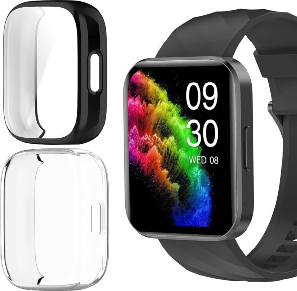 Blueshaweu Funda compatible con reloj inteligente RUIMEN D1 1,85 pulgadas, TPU flexible, protección completa con protector de pantalla, resistente a los arañazos, funda para reloj inteligente RUIMEN