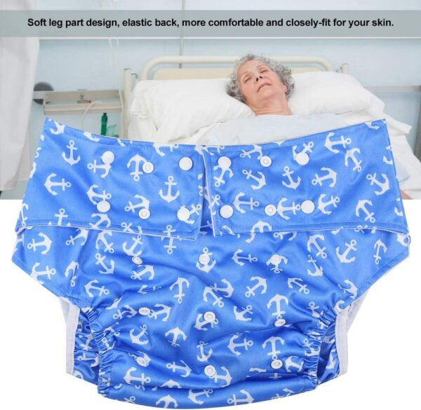 Pañales Lavables para Adultos, Pañales Adultos, Pañales Adultos Hombre, Interior Incontinencia Posparto Pantalones Reutilizables Pañal Bolsillo Doble Apertura Absorbentes Discapacitados Cuidado - Image 4