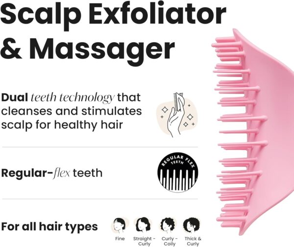 Tangle Teezer The Scalp Exfoliator & Massager, Pretty Pink, Rosa - Image 7