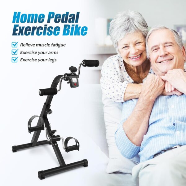 YARNOW Bicicleta Estática Plegable Bicicleta De Interior De Ruido Bicicleta De Fitness Con Pantalla Digital Bicicletas Estáticas Para El Hogar Para Personas Mayores - Image 9