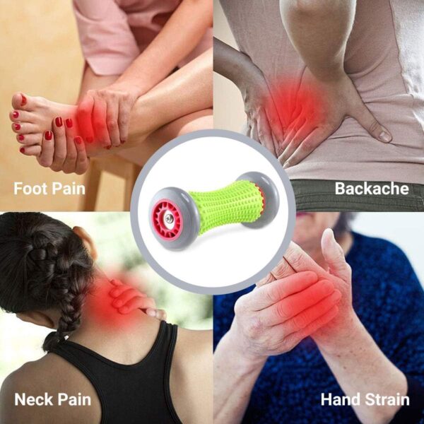 ROMIX Rodillo de Masaje de Pies, Ergonómico Masajeadores de Pies para Fascitis Plantar Recuperación y Relajación de Músculos Tensos, Acupresión Masajeadores Roller para Espalda Brazos Alivio Dolor - Image 5