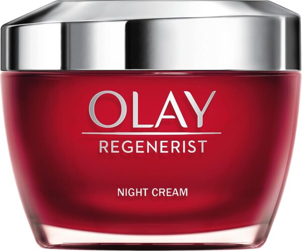 Olay Regenerist Crema De Noche, Fórmula Con Niacinamida (Vitamina B3) Y Péptidos, Hidrata Al Instante Y Durante 24H, Piel Más Firme En 14 Días, 50ml