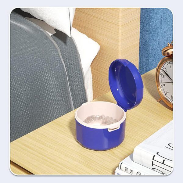 Caja de Almacenamiento para Dentaduras Postizas,Guador Caja de Baño para Dentadura Postiza Estuche para Cepillo de Dientes de Prótesis Caja de Ortodoncia con Postiza Cepillo Limpiador de Dentaduras - Image 5