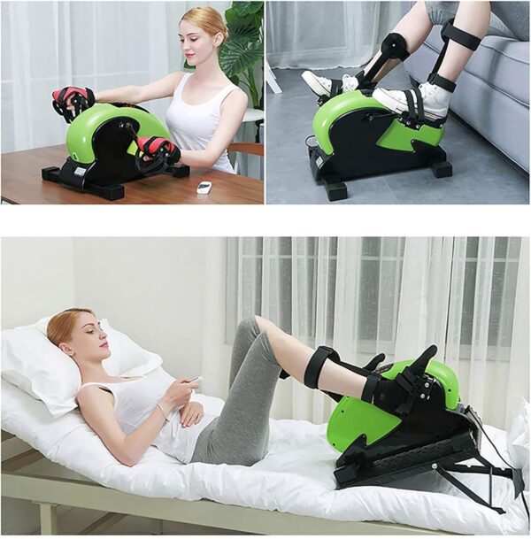 WPJQJWD Ejercitador De Pedal Eléctrico,Fitness Motorizado Eléctrico Mini Bicicleta Ejercicio/Pedal Ejercitador ​con Soporte Protector De Piernas Entrenador De Rehabilitación para Ancianos - Image 5