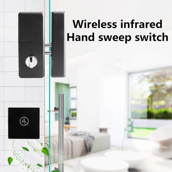 Cerradura electrónica de puerta con control remoto, seguridad para el hogar, cerradura inteligente invisible - Image 6