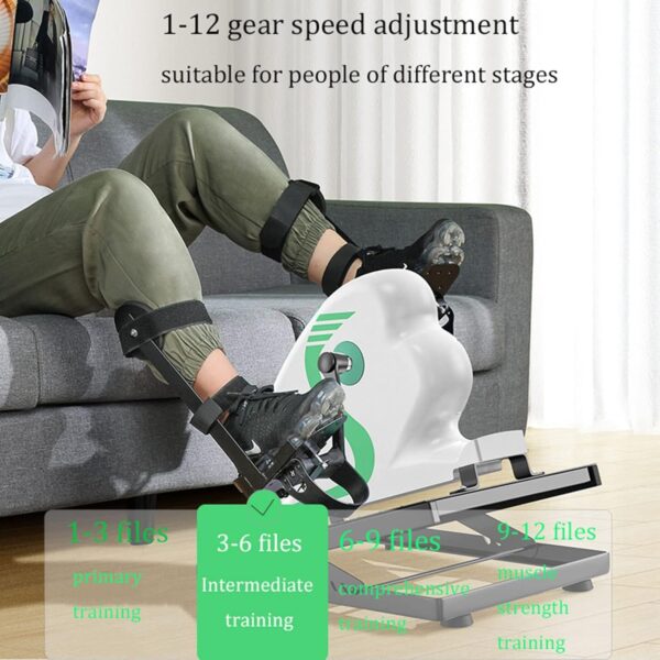 WPJQJWD Fitness Motorizado Eléctrico Mini Bicicleta Ejercicio/Pedal Ejercitador, Ejercitador Pedal Motorizado Piernas Y Brazos Ejercitador Pedal Eléctrico Soporte Protector Pierna - Image 2