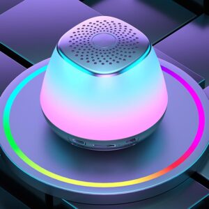 Altavoz inalámbrico pequeño | Altavoz de luz nocturna colorida, pequeño altav...