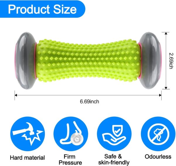 Beupro Rodillo para Masaje de Pies, Masajeador para fascitis plantar y el Dolor de Arco, Masajeador de Pies Músculo, Cervical, Espalda, Nalgas, Hombro, Brazos - Image 2