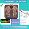 Masajeador de Pies Eléctrico, Masajeador pies con Tecnología EMS para Circulación y 6 Modos, 20 Niveles de Intensidad Ajustable para Alivio del Dolor Masajeador de pies para la relajación muscular - Image 8