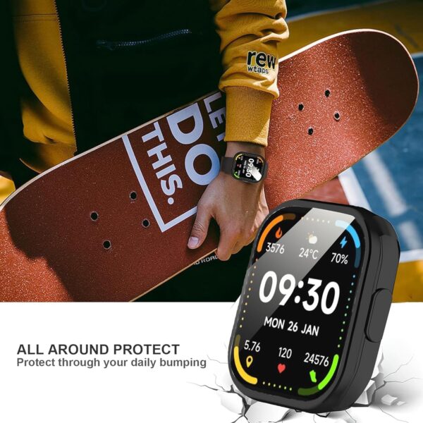 Blueshaweu Funda compatible con reloj inteligente RUIMEN D1 1,85 pulgadas, TPU flexible, protección completa con protector de pantalla, resistente a los arañazos, funda para reloj inteligente RUIMEN - Image 2