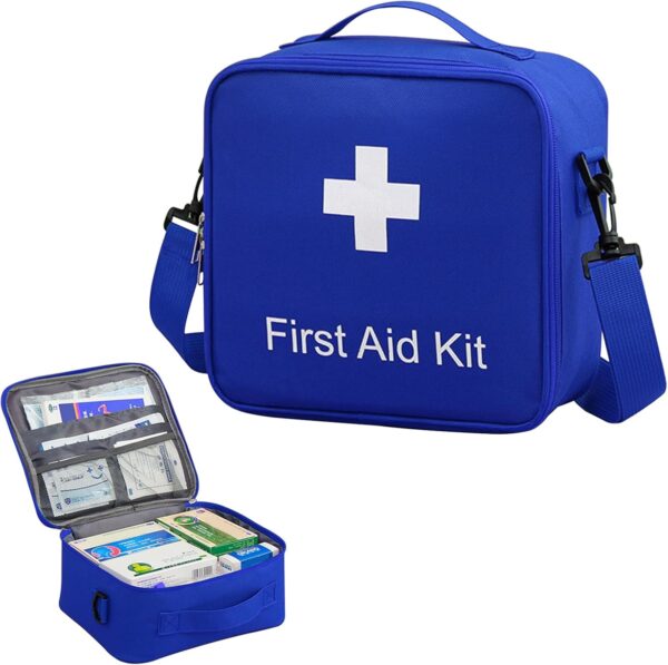 Zasjon Botiquín de Primeros Auxilios, Bolsa Médica Vacio Gran Capacidad Portátil Bolsa Botiquin Médico Vacío con Correa, Botiquin Viaje Impermeable Bolsa Botiquin Vacia para Hogar, Oficina, Viajes