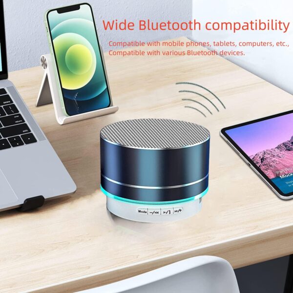 keegoo Altavoz Bluetooth Altavoz portátil Mini Altavoz bajo estéreo Trompeta luz inalámbrica Soporte LED FM USB Micro SD para Ordenador portátil Tableta Smartphone Hogar y al Aire Libre Etc - Image 7
