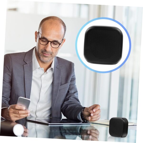 Hemobllo 1 Caja Altavoces Portable Speaker fones telefonillo Inteligente Caja de Sonido inalámbrica Altavoz inalámbrico Mini Altavoz de Escritorio Mini Altavoz de música el plastico Black - Image 8