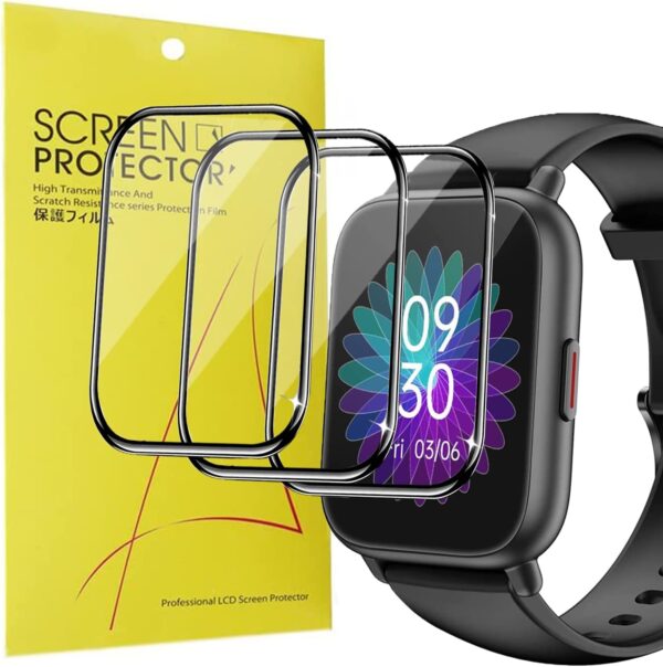 Blueshaweu Protector de pantalla compatible con reloj inteligente RUIMEN HD, transparente, flexible, protector de pantalla para reloj inteligente RUIMEN de 1,69 pulgadas (3 unidades)