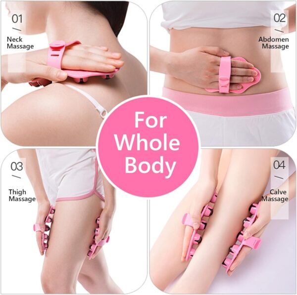 LLMtn 2 Piezas Guante de Masaje con Bolas, Guante de Masaje Corporal con Bolas Rodantes, Rodillo de Masaje Corporal Portátil, Masajeador Corporal Relajante Muscular, Bola de Masaje Muscular - Image 3