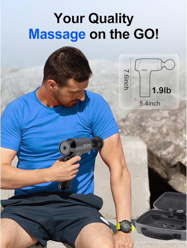 Bob and Brad T2 Pistola de Masaje Muscular, 10mm Amplitud Massage Gun con 4000mAh batería Masajeador de Músculos de Tejido Profundo, Profesional y Carga USB C para Relajación de Masaje Muscular - Image 5