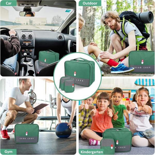 3 Pcs Bolsa de Medicina, Comius Sharp Bolsa de Medicamentos Vacía Portátil, Bolsa de Almacenamiento Impermeable para Viajes, Hogar, Oficina, Bolsa de Emergencia Vacía de 2 Tamaños 2 - Image 7