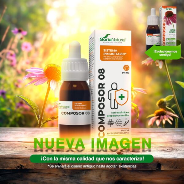 Equinácea, Propóleo y Tomillo - Aumenta tus Defensas, Refuerza el Sistema Inmune - Prevención y Alivio de Resfriados -100% Natural - Composor 8 Soria Natural 1 Bote de 50ml - Image 2
