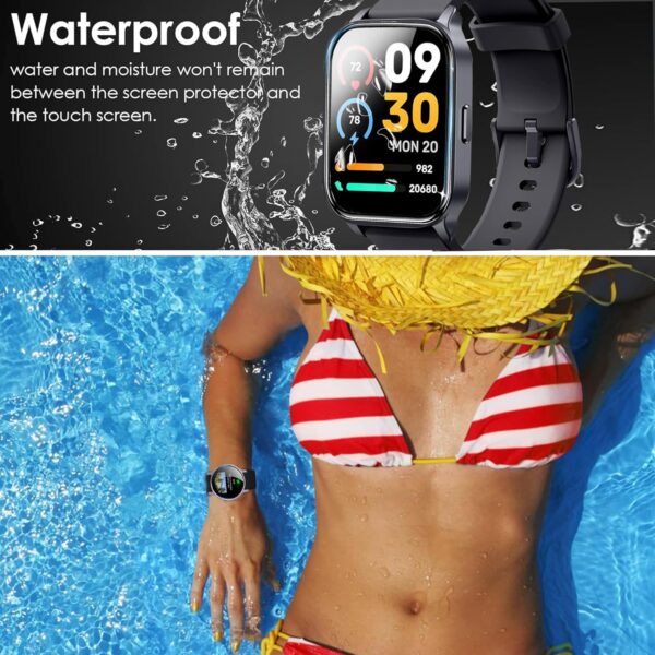 Blueshaweu Protector de pantalla compatible con reloj inteligente TOZO S4 AcuFit One de 1,78 pulgadas, HD, transparente, flexible, protector de pantalla de TPU [3 unidades] para reloj inteligente TOZO - Image 5