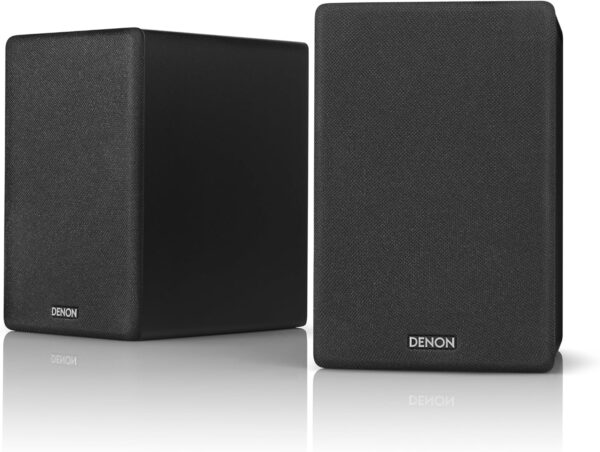 Denon SCN10BKEM - Altavoces de alta fidelidad bidireccionales para sistema de sonido de TV, 2 x 65 W, compatible con receptores y amplificadores, diseño elegante, color negro SCN10BKEM