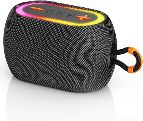 JYX Altavoz Bluetooth Potente 15W, Altavoz Inalámbrico Portátil Impermeable IPX5, Emparejamiento TWS, Dura 24 Horas, con Luz RGB, AUX y TF YH