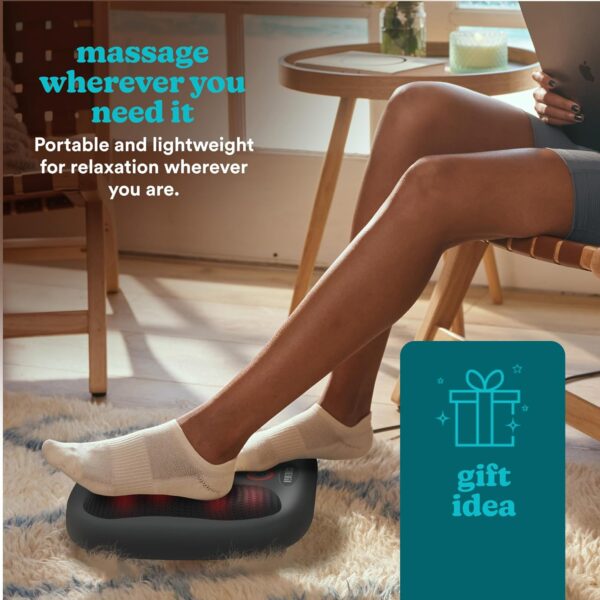 HoMedics Dual Masajeador Eléctrico para Pies – Masaje Plantar Profundo Shiatsu con 12 Cabezales Giratorios, Descontractura los Músculos - Portátil y Compacto - Image 7