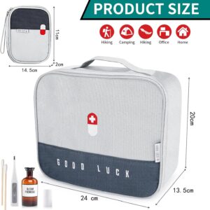 Bolsa vacía de viaje para medicamentos de viaje, 2 piezas, kit de primeros auxi...