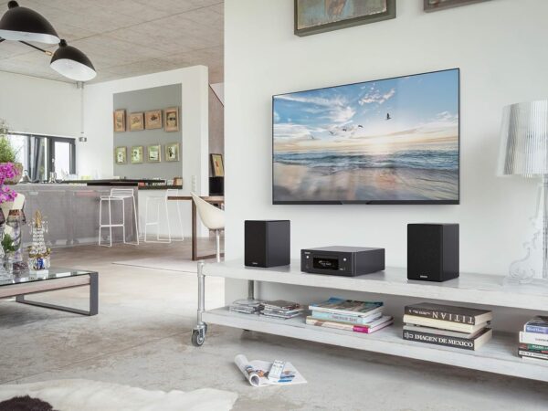 Denon SCN10BKEM - Altavoces de alta fidelidad bidireccionales para sistema de sonido de TV, 2 x 65 W, compatible con receptores y amplificadores, diseño elegante, color negro SCN10BKEM - Image 3