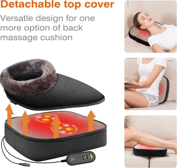 Snailax Shiatsu masajeador de pies con función térmica, calentador de pies 2 en 1, masajeador de espalda, masajeador eléctrico, masajeador de relajación, regalos para hombres, mujeres - Image 3