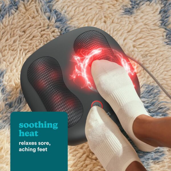 HoMedics Dual Masajeador Eléctrico para Pies – Masaje Plantar Profundo Shiatsu con 12 Cabezales Giratorios, Descontractura los Músculos - Portátil y Compacto - Image 3