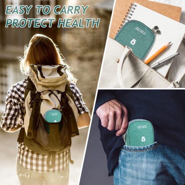 Bolsa de medicamentos para viajar, 3 unidades, bolsa de farmacia de viaje, bolsa vacía, bolsa de primeros auxilios, gran capacidad, bolsa de almacenamiento médico para el hogar, oficina al aire libre - Image 6