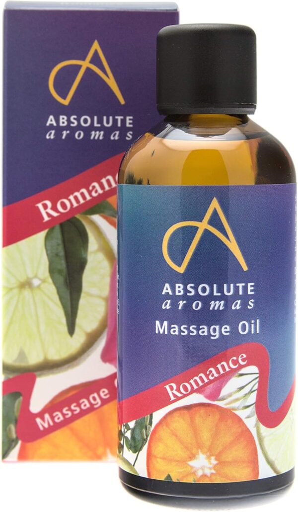 Absolute Aromes Romance Aceite de Baño y Masajes 100ml. - Aceites esenciales puros de jazmín, menta y cedro en una base de jojoba, almendra dulce y onagra - Aceite Corporal Afrodisiaco