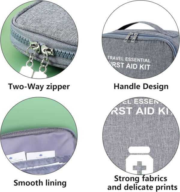 Seasboes 2 Pcs Botiquín de Primeros Auxilios, Impermeable y de Gran Capacidad Bolsa de Medicina, Primeros Auxilios Portátil Bolsa Emergencia, Bolsa de Almacenamiento, Bolsa para Medicamentos Hogar - Image 4