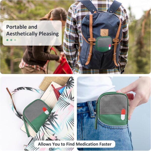 3 Pcs Bolsa de Medicina, Comius Sharp Bolsa de Medicamentos Vacía Portátil, Bolsa de Almacenamiento Impermeable para Viajes, Hogar, Oficina, Bolsa de Emergencia Vacía de 2 Tamaños 2 - Image 6