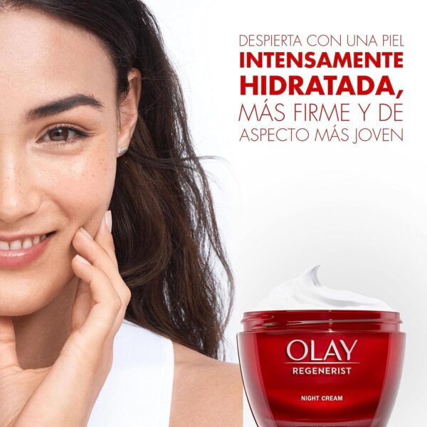 Olay Regenerist Crema De Noche, Fórmula Con Niacinamida (Vitamina B3) Y Péptidos, Hidrata Al Instante Y Durante 24H, Piel Más Firme En 14 Días, 50ml - Image 4