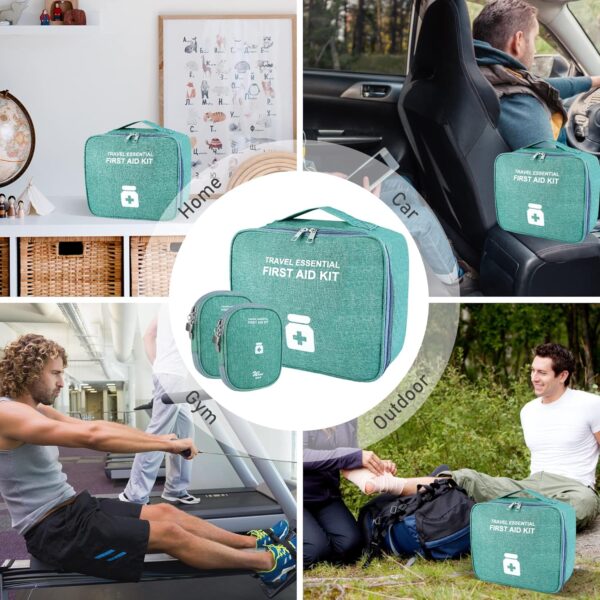 Bolsa de medicamentos para viajar, 3 unidades, bolsa de farmacia de viaje, bolsa vacía, bolsa de primeros auxilios, gran capacidad, bolsa de almacenamiento médico para el hogar, oficina al aire libre - Image 7