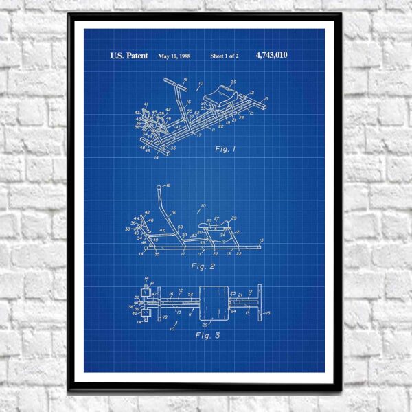Máquina de remo para pared con diseño de máquina de remo WB430 (8 x 10, Blueprint)