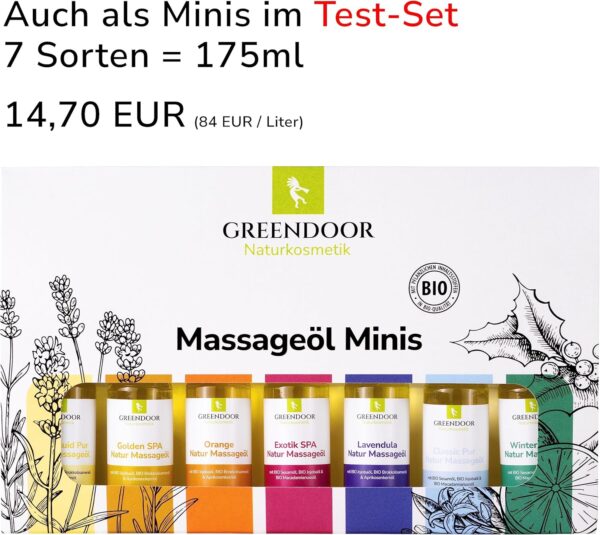 GREENDOOR Aceite de masaje Golden SPA, 100 ml, aceite de jojoba natural y puro, aceite de hueso de albaricoque, vegano, aroma natural relajante, excelente aceite corporal, regalo - Image 4